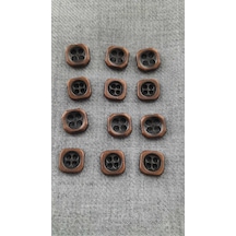 Antık Bakır Metal Düğme 8 Mm 12 Adet