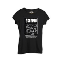Horoscope Scorpio Intuitive Person Siyah Kadın Tshirt 001