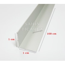 Alüminyum Köşebent Alüminyum Köşe Profil Gri 1 Cm X 1 Cm X 100 Cm