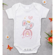 Bitmeyenkartus Bk Kids Isimli Bebek Body Zıbın - Model 11 Beyaz