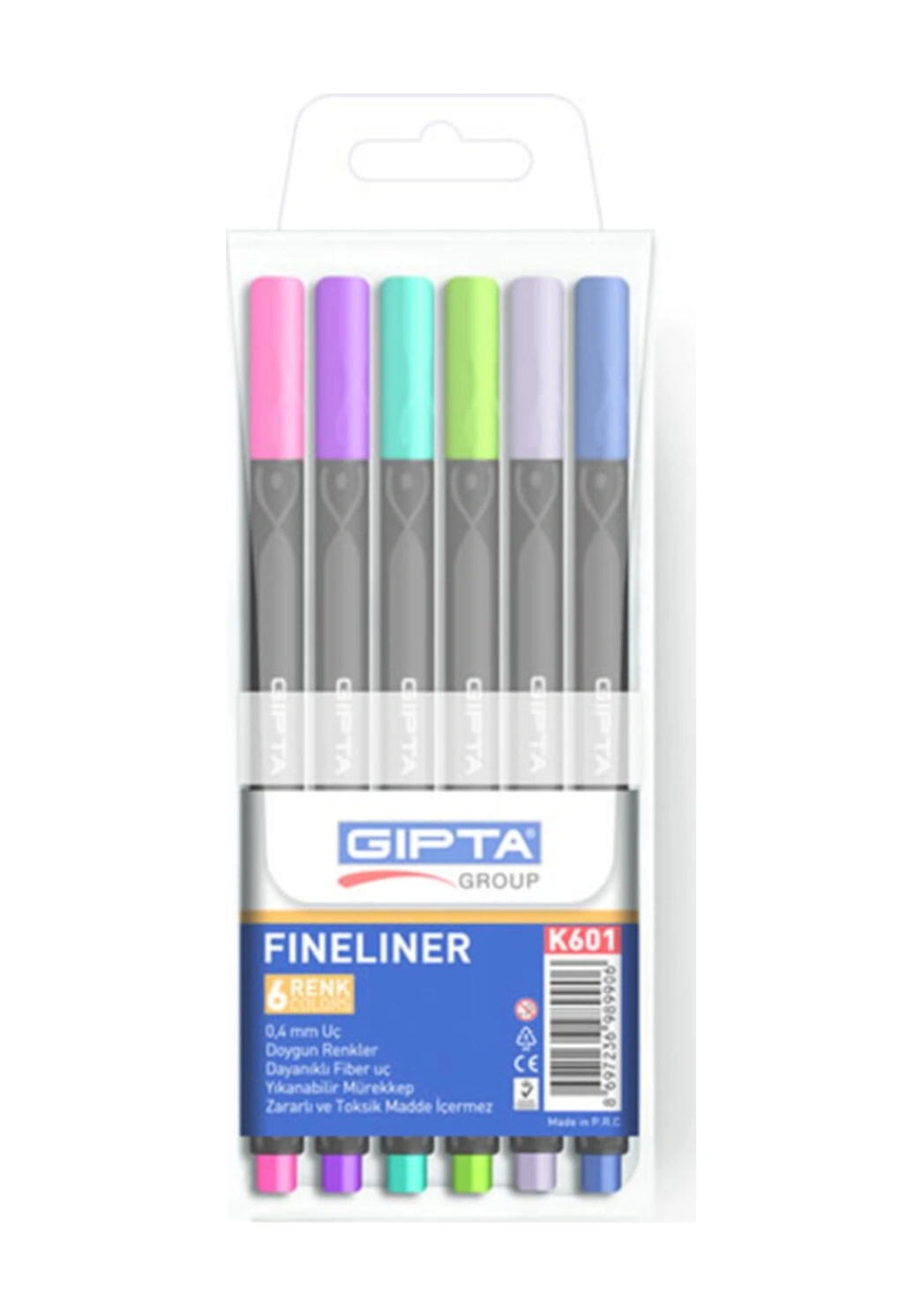 Fineliner 0.4 Mm Üçgen 6 Renk K601