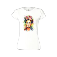 Frida Kahlo 2 Beyaz Kadın Tshirt 001