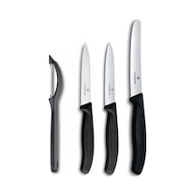 Victorinox 4 Lü Soyma ve Soyacak Seti Siyah