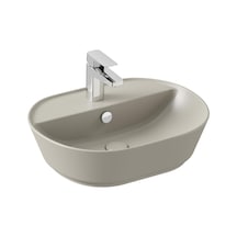 Geo 7428b020-0001 Oval Çanak Lavabo 55 Cm, Mat Bej Açık Ceviz