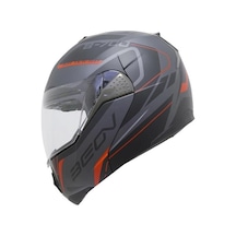 Beon B700 Air Tek Çene Açılır Vizörlü Kask Kırmızı - Siyah