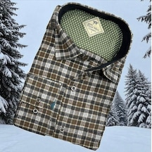 Klasik %100 Cotton Uzun Kollu Terletmeyen Kışlık Flanel Kumaş Çok Renkli Gömlek Regular Kalıp -10506 Çok Renkli
