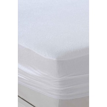 Mycey Sıvı Geçirmez Çift Kişilik Alez Battal Boy 200x200x30 Cm %100 Pamuk Fitted Beyaz