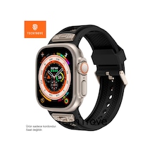 Apple Uyumlu Watch 2/3/4/5/6/7/8/9/se/ultra/ultra 2 44/45/46/49mm  Delikli Metal Süslemeli Kordon