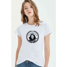 La Case De Papel Profesor Team Baskılı Beyaz Kadın Tshirt