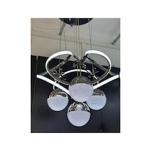Seka Kyhn Dron Model 3 Renkli Ledli Sarkıt 4 Toplu Avize - Salon Oturma Odası Model Metalik