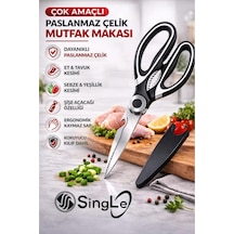 Premium Çelik Mutfak Makası Saklama Kılıflı Çok Amaçlı