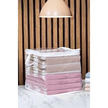 3 Adet Mini Şeffaf Hurç Havlu Giysi Iç Çamaşırı Düzenleyici Saklama Çantası 25x25cm Tela 25 X 25 Gri Diğer