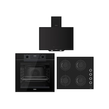 Ferre Artline D077-SA - Cs205-fa 60 CM - QEP63CS Fryart Siyah Ankastre Set