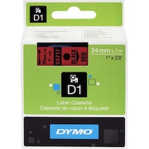 Dymo 53717 Kırmızı/Siyah D1 Yedek Şerit 24 MM X 7 M