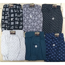 Ersa Desenli Penye Pamuk Boxer Asorti Renk 6 Adet E116