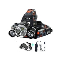 Boruit Led Kafa Feneri 3000Lm Xm-L T6 3000 Lümen 3 Mod  Şarjlı Siyah