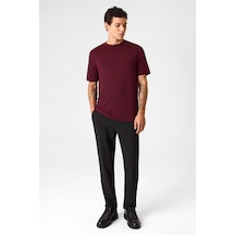 Back And Bond Regular Fit Bisiklet Yaka Bordo Tişört Çok Renkli