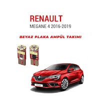 Megane 4 Plaka Ampül Set Beyaz Arıza Işığı Yakmaz Canbus