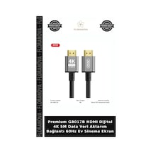 Premium Gb017b Hdmı Dijital 4k 5m Data Veri Aktarım Bağlantı 60hz Ev Sinema Ekran