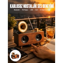 Nostaljik Radyo Bluetooth Bağlantılı Şarjlı Yüksek Ses Kaliteli Yeni Nesil - Lisinya