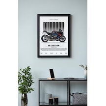 Bmw M 1000 Rr Ahşap Çerçeveli Poster Tablo Superbike Tasarım
