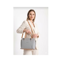 Just Polo Kadın Gri El Ve Omuz Çantası-bd4045 GRİ