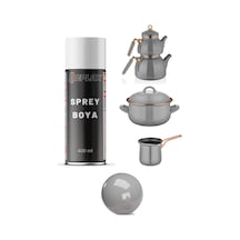 Gri Çaydanlık Isıya Dayanıklı 500 Emaye Sprey Boyası 400 Ml.