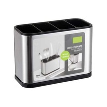 Ulzyvf Paslanmaz Çelik Bıçaklık Tutucu - 4 Bölme Kurutma Standı Pratik Diğer