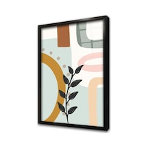 Renkli Modern Desenler Çerçeveli Cam Tablo-173371