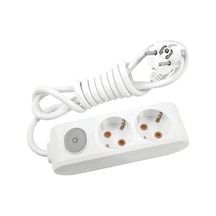 Viko Multi Let 2'li İkili Priz Topraklı Anahtarlı Kablolu 5 Beş Metre 8 Adet