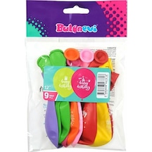 THB7818 Happy Birthday Baskılı Balon 12 inç 9lu -Balonevi