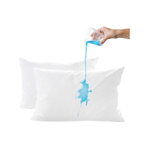 - 2 Adet Sıvı Geçirmez Yastık Alezi , 50x70 Cm Kapitoneli Fermuarlı Su Geçirmez Yastık Koruyucu Renkli Çok Renkli