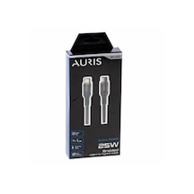 Auris ARS-CB28 25 W Type-C to Type-C Örgülü Data & Şarj Kablosu 1.2 M