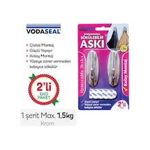 Askı 2 Li Iz Bırakmayan Krom Vodaseal Çok Renkli