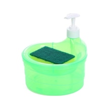 Yeşil-otomatik Deterjan Dispenseri Basın Tipi Bulaşık Sabunu Dispenseri Sabun Pompası Dispenseri Tezgah Organizatör Mutfak Lavabo İçin