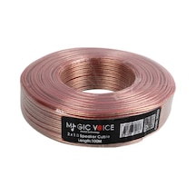 Magicvoice 2x1.0mm Şeffaf Hoparlör Kablosu - 100metre