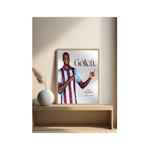 Paul Onuachu Doğal Ahşap Çerçeveli Tek Parça Dekoratif Tablo Çok Renkli - 843876875 Çok Renkli