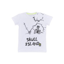 Erkek Çocuk Skull Desenli Kanguru Cepli Çift Taraf Baskılı Tişört 001