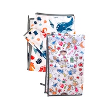 Yorni Seaworld Family İkili Ekonomik Set Sıvı Geçirmez Alt Açma Örtüsü Bebek Bakım Örtüsü 65x80cm Büyük Bo