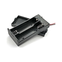 18650 2li Pil Kutusu On/Off Anahtar 15cm Kablolu 2 Adet Seri Lion DC 7.4V Kapaklı Batarya Yuvası