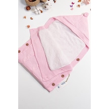 Kız Bebek Düğmeli Pembe Anakucağı Kundak Stl6461 Pembe