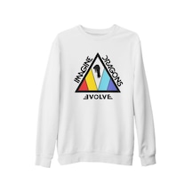 Imagine Dragons - Tri Beyaz Kalın Sweatshirt Imagine Dragons - Tri Beyaz Kalın Sweatshirt