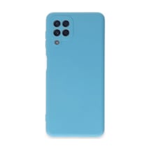 Samsung Galaxy A22 Kılıf Nano İçi Kadife Silikon - Mavi 0.2M-Çok Renkli