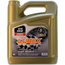 Lubex Syn 5W-40 Tam Sentetik Motor Yağı 4 x 4 L