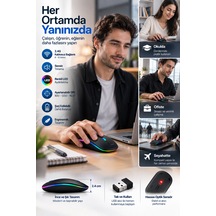 Astraltech Ofis Ev Okul Kullanımına Uygun Şarjlı Kablosuz Mouse
