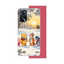 Oppo A16 Uyumlu Winnie The Pooh2 Baskılı Silikon Kılıf Renkli
