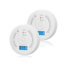 Singree 2 Adet Taşınabilir Karbon Monoksit Alarmı - 0-999ppm Algılama Aralığı, Elektrokimyasal Sensör, Lcd Ekran, 85db Sesli Işık Alarmı, Ev Kullanıma Uygun Pil Dahil Değil