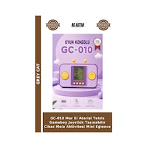 Gc-010 Mor El Atarisi Tetris Gameboy Joystick Taşınabilir Cihaz Mola Aktivitesi Mini Eğlence
