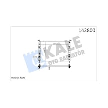 Kale 0131282al Radyatör Palıo 1.2- albea 1.6 Ac Klimasız Mek 530x379x22 2 Sıra Al Pl Sistem 46815887- 46819261- 46833511