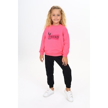 Toontoy Kids Toontoy Kız Çocuk 2'li Takım Baskılı Bisiklet Yaka Sweatshirt & Beli Paçası Lastikli Jogger Eşofman Altı 2 İplik Fuşya Toontoy Kids Toontoy Kız Çocuk 2'li Takım Baskılı Bisiklet Yaka Sweatshirt & Beli Paçası Lastikli Jogger Eşofman Altı 2 İplik Fuşya